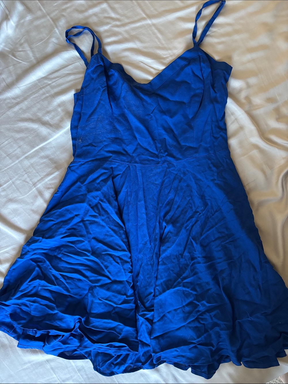 TALULA Cobalt Blue Spaghetti Strap Mini Dress
